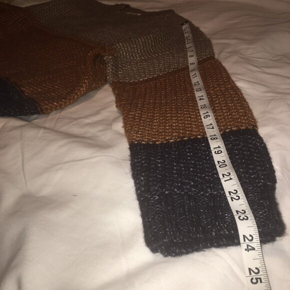 ✨️3 For $20✨️ Womens Large brown autumn color block sweater fall oversized - Picture 6 of 7